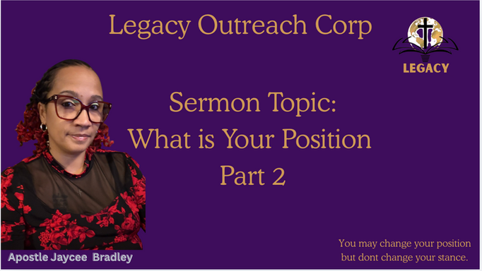 What is YOUR Position Part 2?